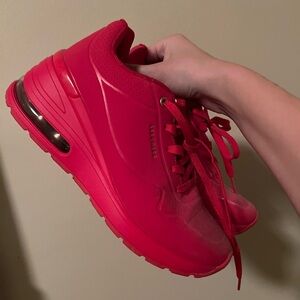 Million Air Wedge Red Sketchers Tennis Shoes